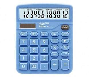 CALCULADORA CALCUMAX 515693 12 DIGITOS 12 X 15 CM PASTEL CELESTE