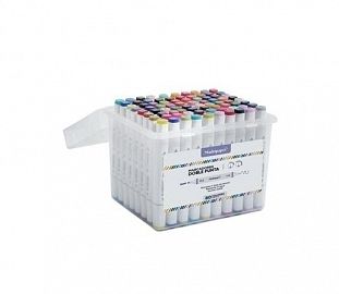MARCADOR DOBLE PUNTA PERMANENTE MULTIPAPER EST. PLASTICO X80