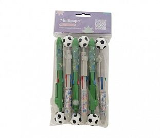 BOLIGRAFO 4 COLORES 60 FUTBOL BL X6