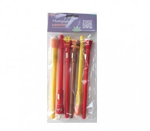 BOLIGRAFO TERMOFORMADO LINEA ECO CON LED FAST FOOD BL X6