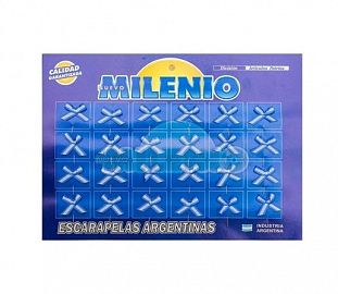 ESCARAPELA MILENIO N°107 MOÑO SIMPLE X24