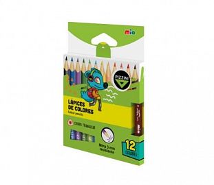 LAPIZ DE COLOR PIZZINI MIO CORTO CJ X12