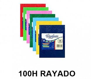 CUADERNO T/D TRIUNFANTE 16X21 100H RAYADO ARAÑA