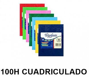 CUADERNO T/D TRIUNFANTE 16X21 100H CUADRICULADO ARAÑA