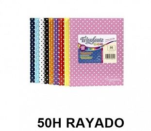 CUADERNO T/D TRIUNFANTE 123 19X24 50H RAYADO LUNARES
