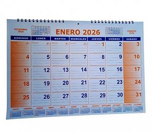 ALMANAQUE C/ESPIRAL G.SOLER 2026 48X33 APAISADO