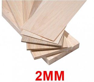 PLANCHA MADERA BALSA AERO STAR 7.6X90CM 2MM