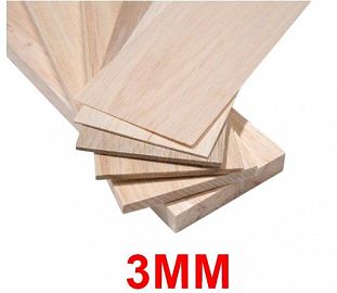 PLANCHA MADERA BALSA AERO STAR 7.6X90CM 3MM